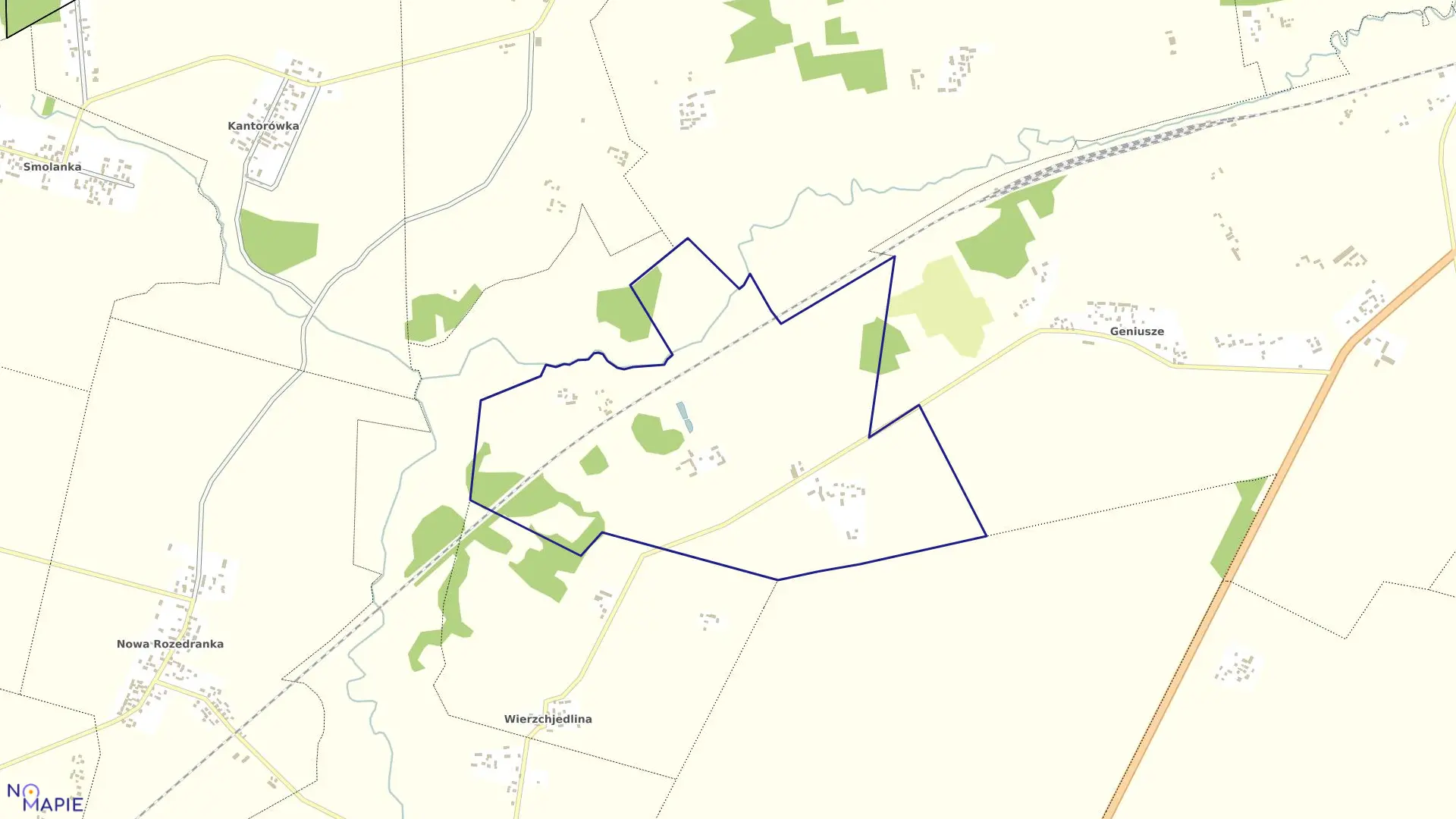 Mapa obrębu ZAMCZYSK w gminie Sokółka